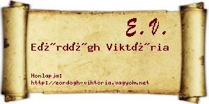 Eördögh Viktória névjegykártya