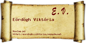 Eördögh Viktória névjegykártya